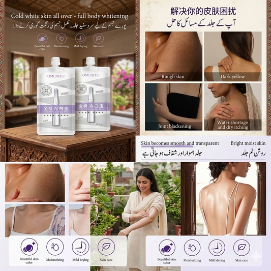 OMENFEE Whitening Body Milk Whole Body Cold White Skin Body Care Cream Niacinamide Body Milk Film Beauty Skin Care Products